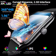 Nouvelle montre intelligente 2025, montre de sport de 1,96 pouces, étanche IP67, plus de modes sportifs 110, traqueur d'activité physique, montre ultra-mince.