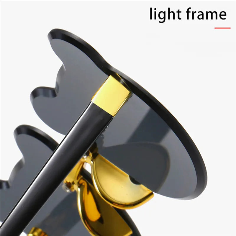 Lunettes de soleil en forme d'ours pour enfants, lunettes de soleil de dessin animé pour enfants, lunettes anti-absorbe ouissement pour garçons, lunettes de conducteur de lunettes de soleil carillon pour filles