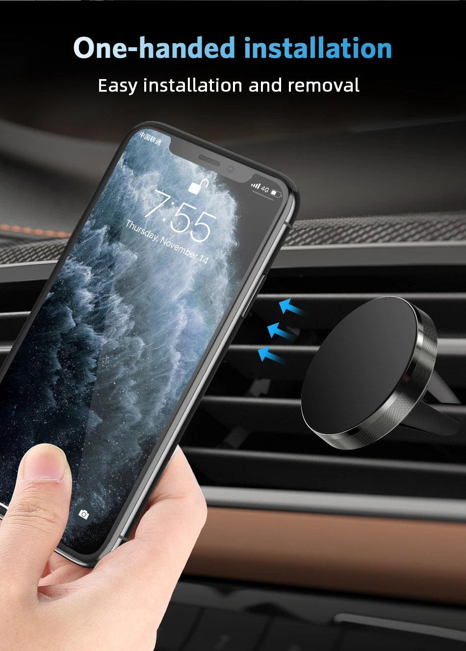 Support de téléphone magnétique universel pour voiture, pour tous les téléphones pour iPhone Xiaomi, Support magnétique pour grille d'aération, Support de téléphone portable GPS
