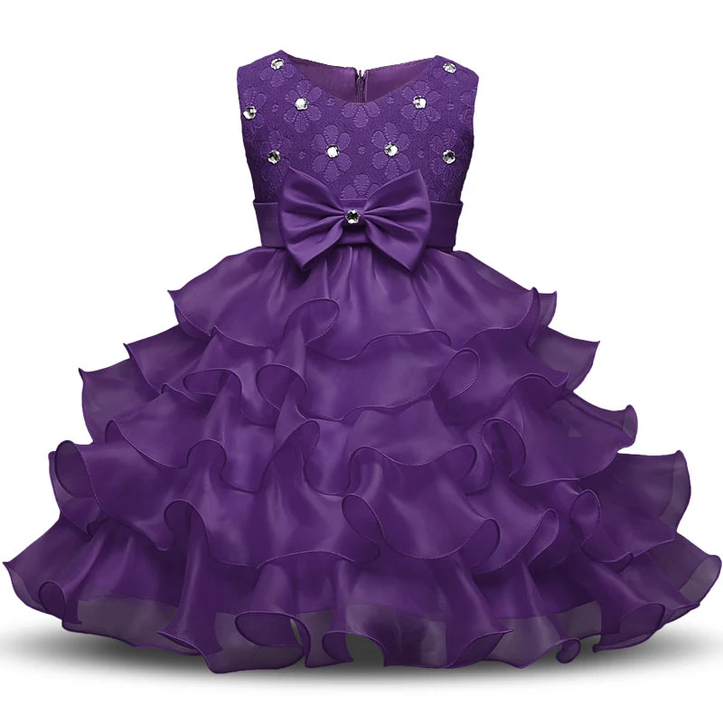 Robe de demoiselle d'honneur pour mariage, tenues d'anniversaire pour bébés filles de 2 à 8 ans, robes de première Communion pour enfants, vêtements de fête pour enfants