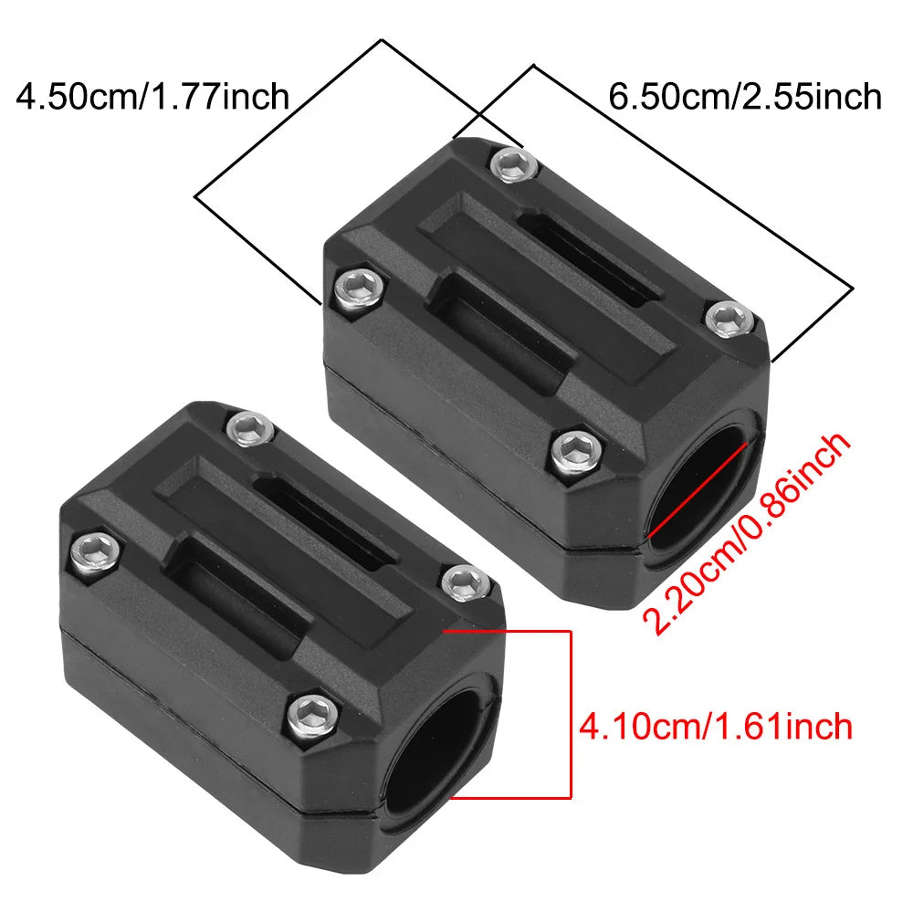 Blocs de protection de pare-chocs de moteur adaptés pour 22/25/28mm pour Honda, bloc décoratif, barre de protection de moteur de moto
