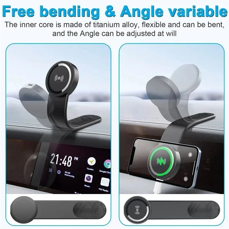 Support de téléphone magnétique pour voiture, Support magnétique pour tableau de bord de voiture, pour Macsafe iPhone 15 14 13 12 Pro Max