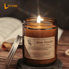 Aromatic, smokeless scented candle, handmade soy candle, warnings below, glass cup, home decoration, festival, wedding, birthday party gift