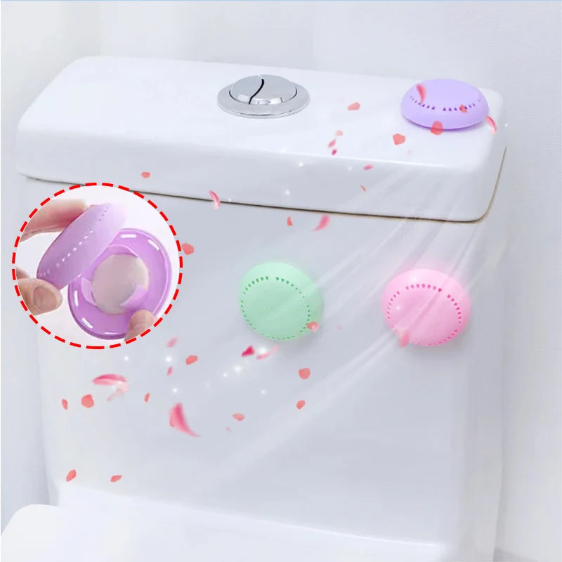 Désodorisant solide, diffuseur de déodorant de toilette, boîte de diffuseur ronde à coller, boîte de désodorisant de placard de maison, bâton n'importe où