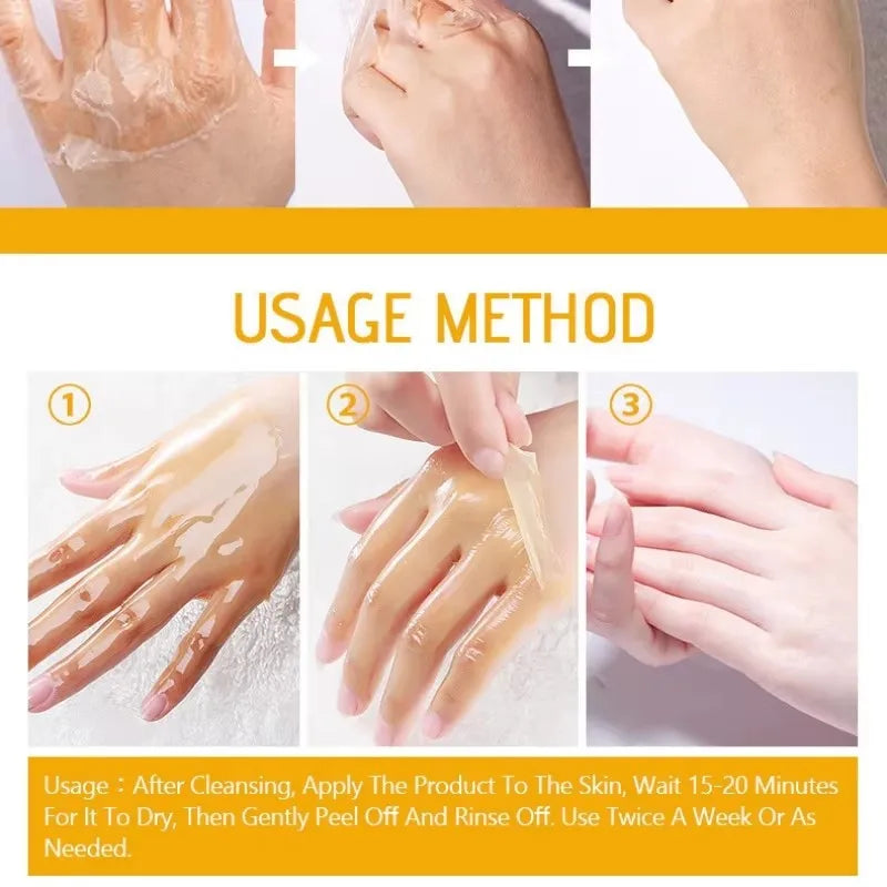 Huile de Peeling Jaune pour le Bain, Accessoire pour Blanchir la Peau Foncée, Éclaircir le Corps, les Coudes, les Genoux, la Main, Fréquence Exexponsive, Nourrir la Peau
