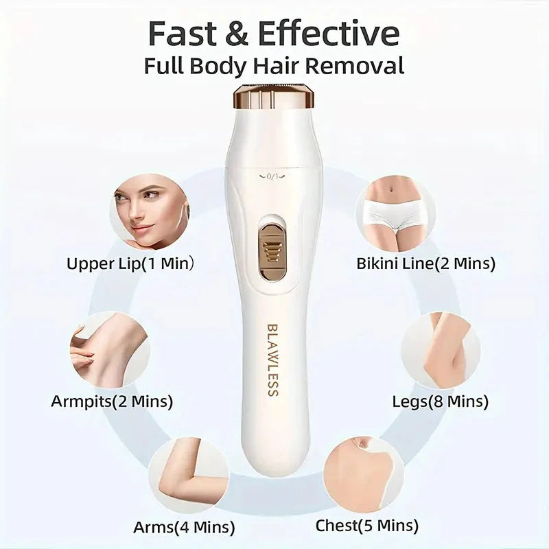 Electric razor for women, feminine razor, bikini trimmer, ladies' body razors, underarm and leg shavers, portable painless epilator