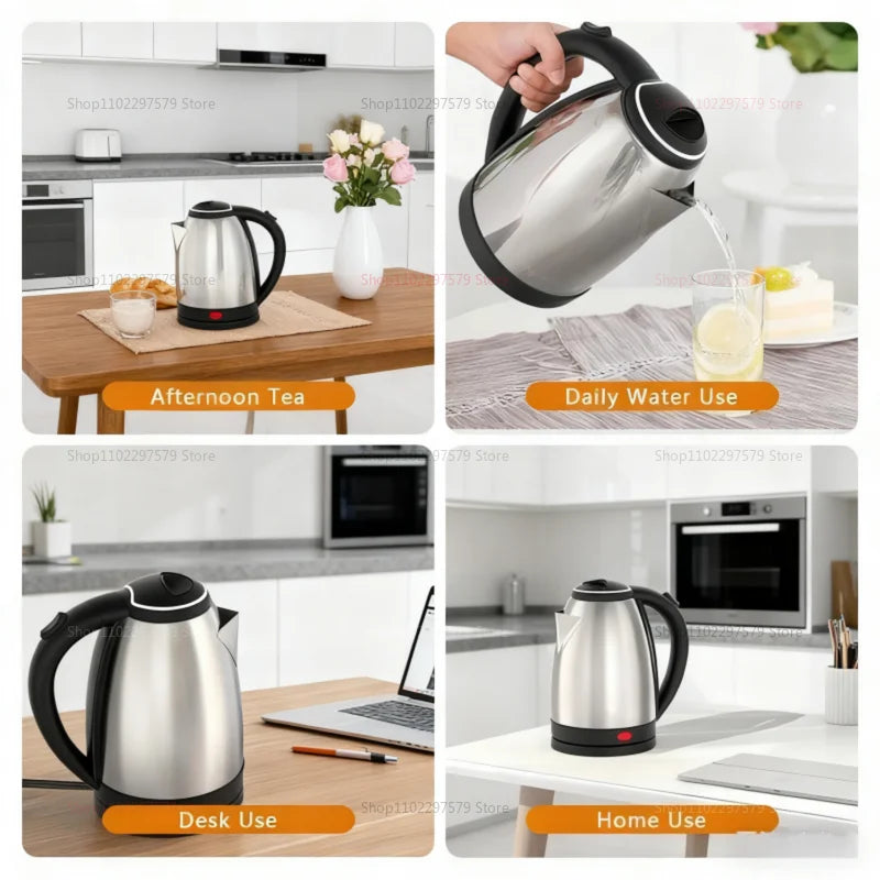 Bouilloire électrique 2L, appareils de cuisine en acier inoxydable, bouilloire intelligente, chaudière à eau Portable pour voyage d'hôtel, bouilloire à eau de cuisine