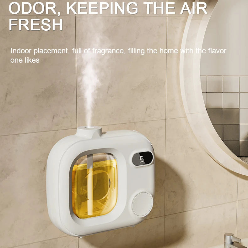 Aromatherapy diffuser, automatic fragrance sprayer for home, bedroom, and bathroom. Air freshener spray.