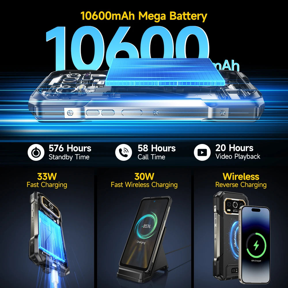 Ulefone Armor 27T Pro 5G THERMAL BY FLIR ®   Téléphone robuste Android 14 10600mAh Smartphone 64MP 6,78" 24GB + 256GB Téléphone portable NFC