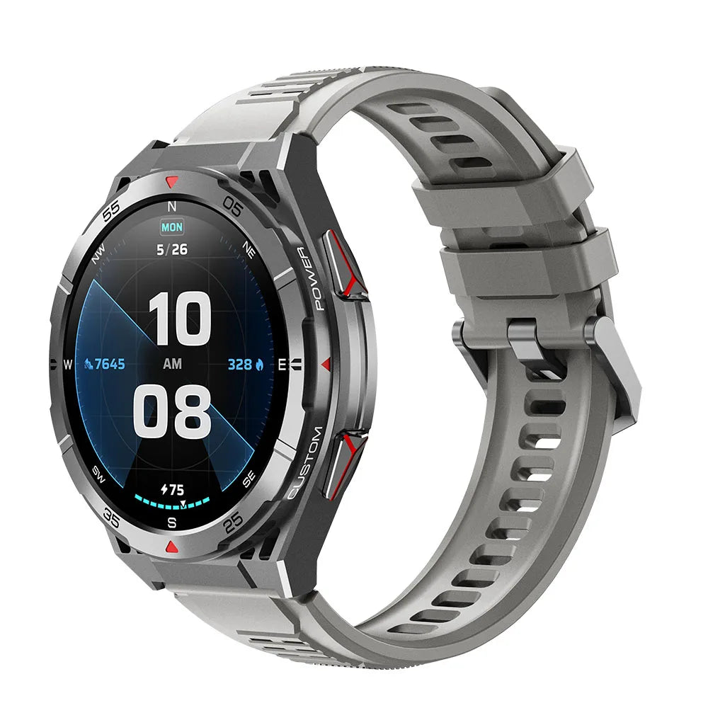 Nouvelle montre intelligente GPS sport boussole Altitude pression d'air appel de dent bleue 3ATM étanche santé AMOLED écran Smartwatch 480Mah