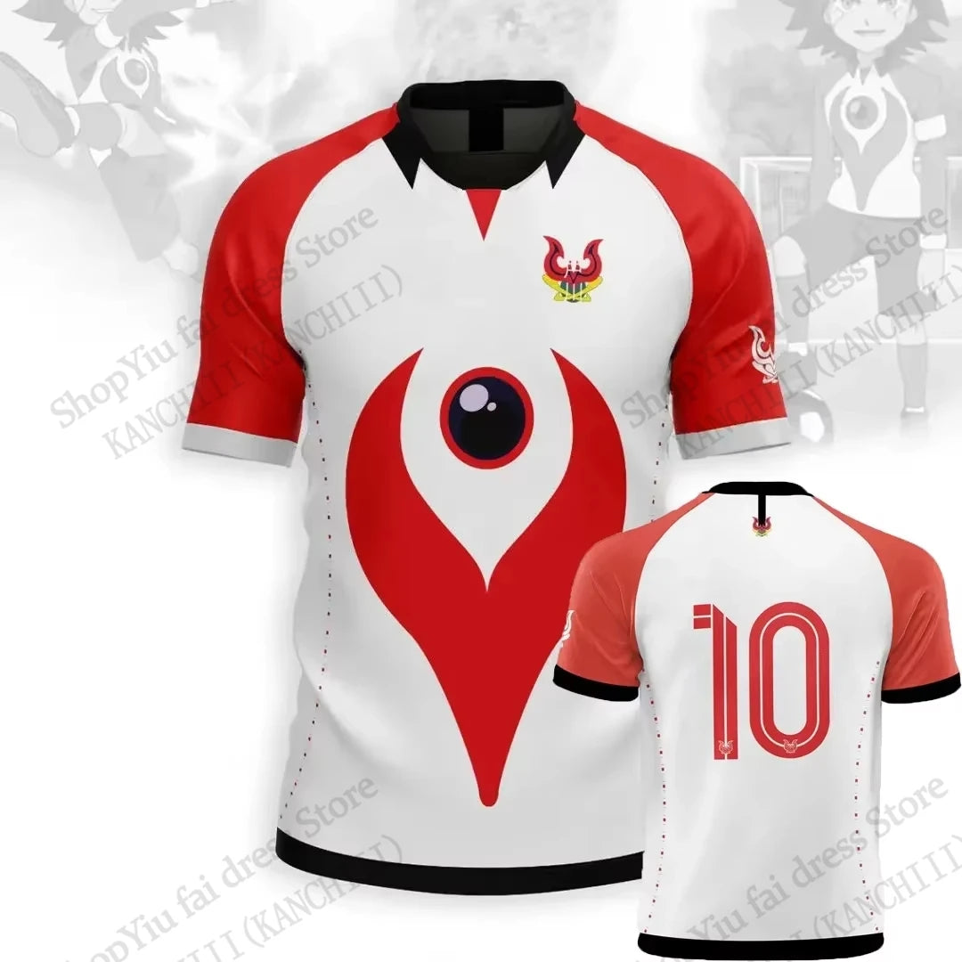 Maillot d'anime Inazuma onze Kaio Football impression 3D T-shirt hommes femmes mode à manches courtes sport T-shirt enfants hauts T-shirt Mark Evens