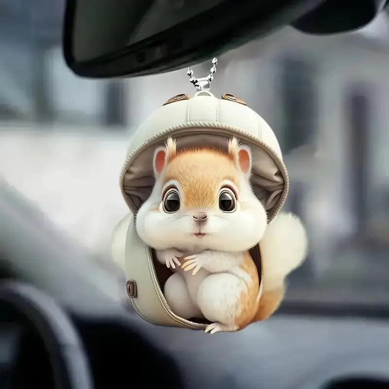 Modern Christmas decoration for home, car pendant, Christmas tree ornament, funny 2D acrylic cat ornament