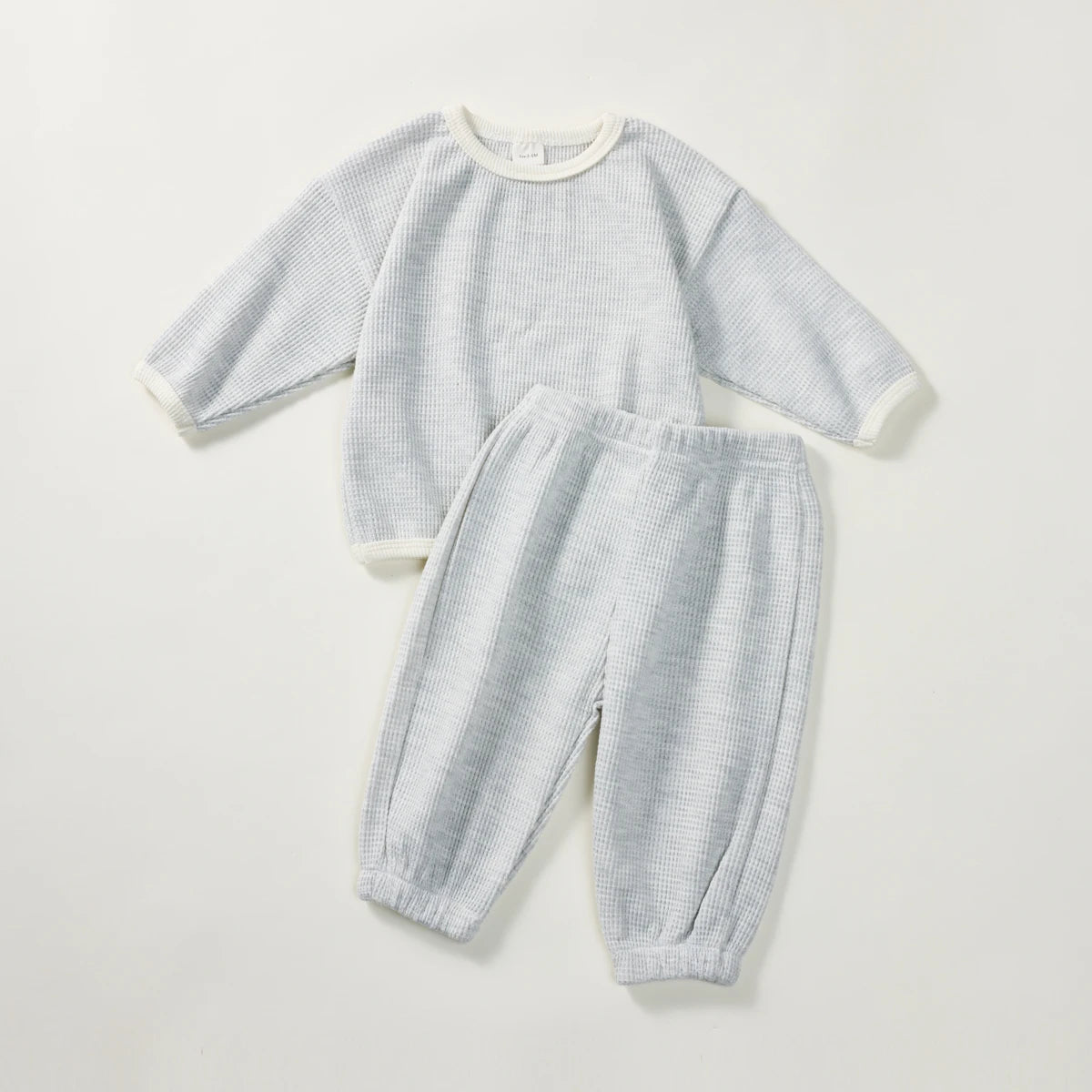 Style coréen enfants vêtements costume gaufre pull + pantalon bébé garçons filles vêtements ensemble printemps automne enfants vêtements costume