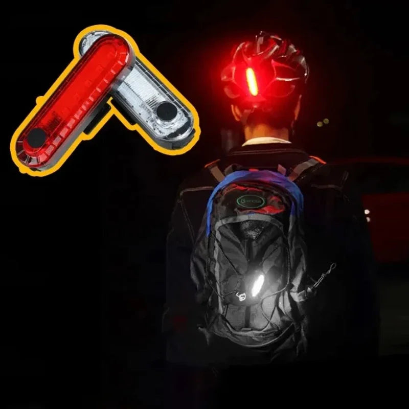 Enquêter arrière LED étanche pour vélo, aste par USB, éclairage de vélo clignotant, lampe à iode de sécurité, accessoires de lanterne de vélo