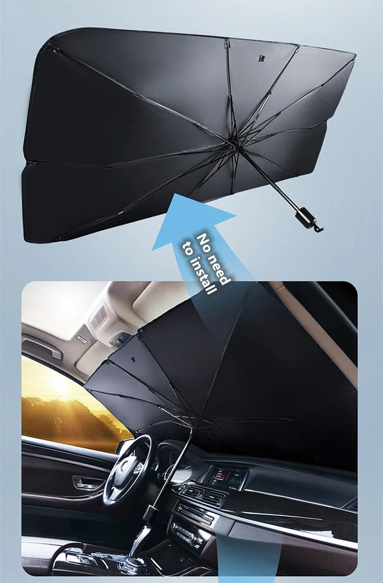 Protecteur de pare-soleil de voiture, parasol automatique, couvertures de pare-brise avant, protection solaire de voiture, accessoires de protection de pare-brise intérieur