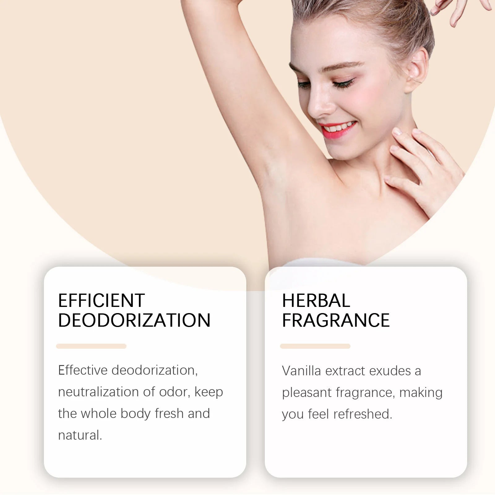 Crème anti-odeur corporelle, parfum vanille, mauvais odeur, Anti-transpiration, fraîcheur durable, déodorant sous les bras, bâton anti-transpirant
