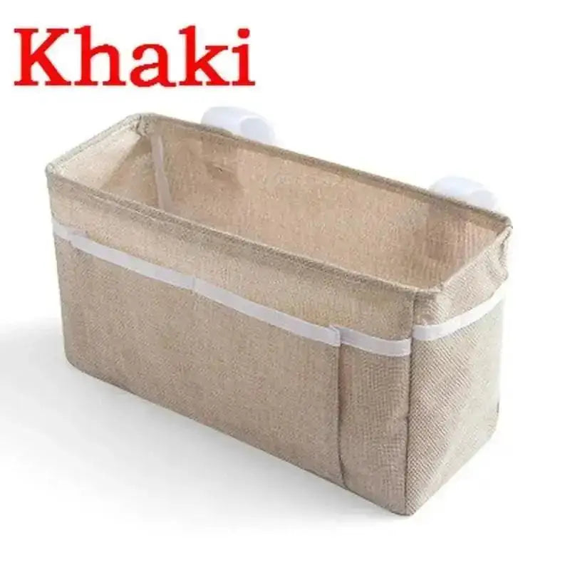 Organisateur de rangement de chevet en lin pour voiture, sac suspendu pour articles divers, poches Multifu pour lits superposés, pochette latérale, organisateur de maquillage