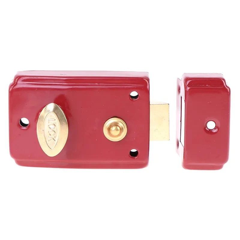 Serrure de porte à pêne dormant solide, sécurité domestique, accessoire extérieur universel antivol, acier inoxydable, assurance Multiple lisse