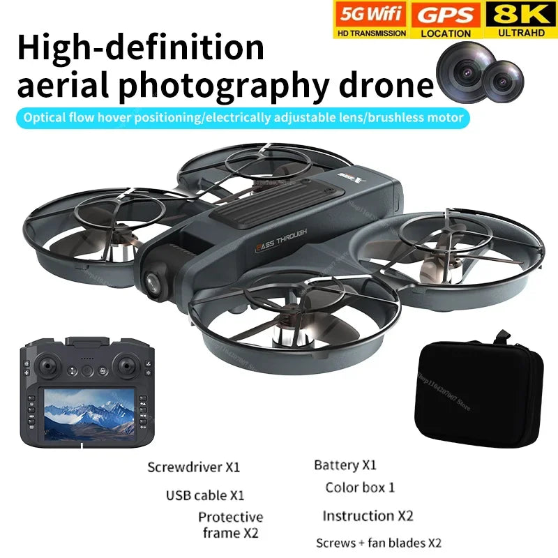 2025 nouveau Drone X266 8K WIFI GPS professionnel HD photographie aérienne avion télécommandé HD double caméra quadrirotor jouets cadeaux