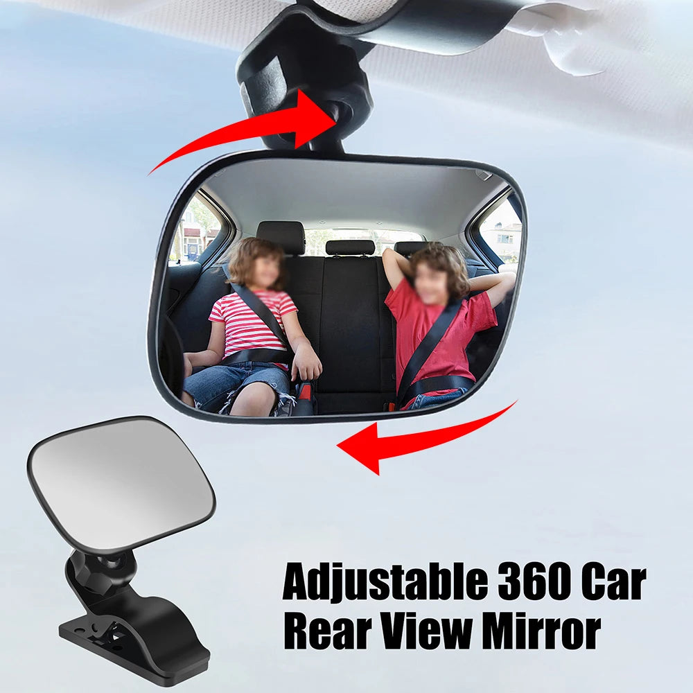 Miroir de sécurité intérieur de voiture pour bébé, avec Clip, rétroviseur de maquillage, pince arrière de siège, ornement automobile, accessoires automobiles