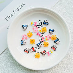 50 pièces nouveau Kawaii dessin animé animal résine dos plat Scrapbook Figurine bricolage arc décor manucure accessoires artisanat A91