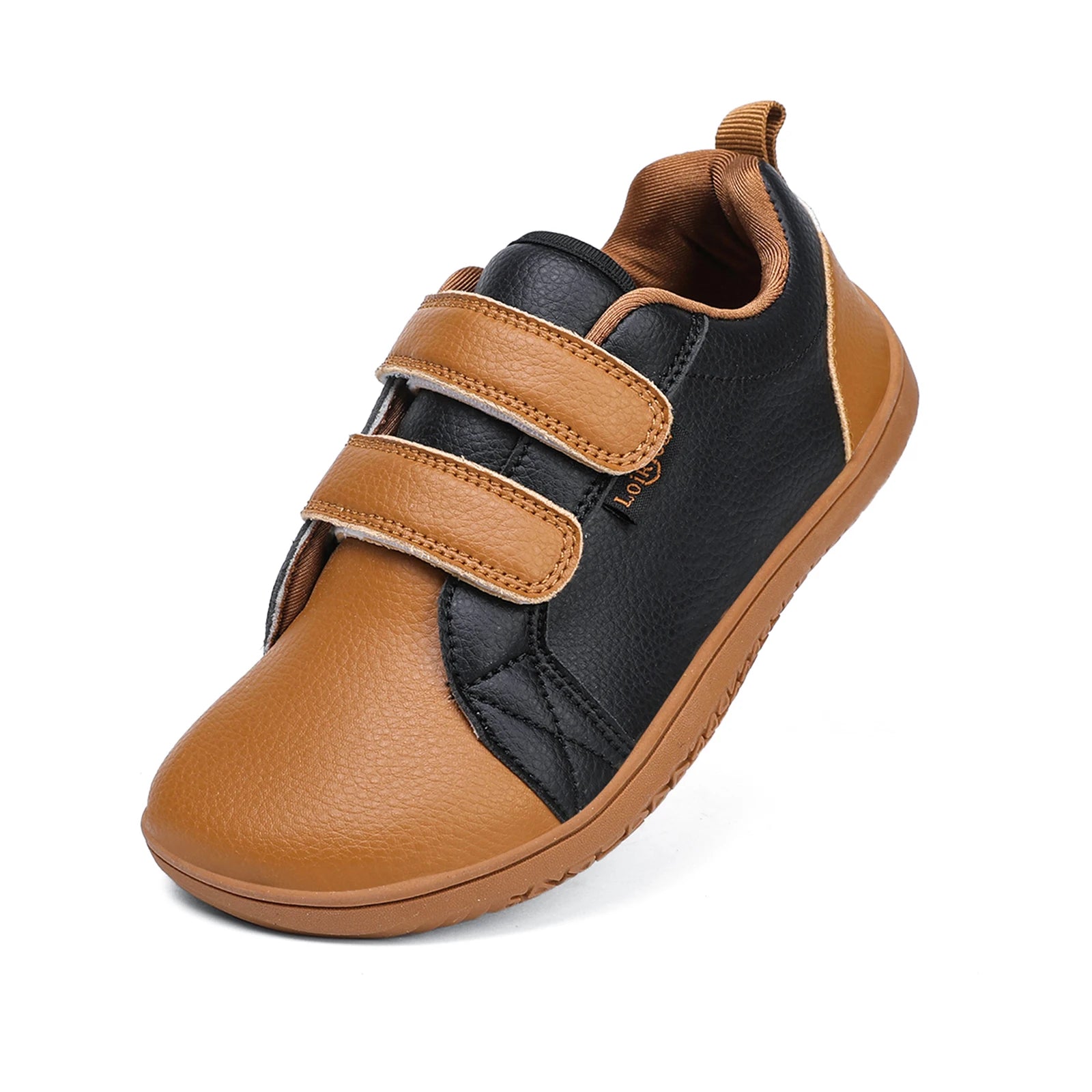 Chaussures Pieds Nus en Cuir Artificiel pour Garçon et Fille, Baskets Légères, Larges, Minimalistes, à la Mode, avec Boucle à Crochet, Plates de Marche