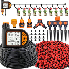5-50M 1/4" Smart Garden Timer Irrigation Set IPX5 Waterproof LCD Automatic Watering Controller Can Be Used Lawn Plant Water Kit