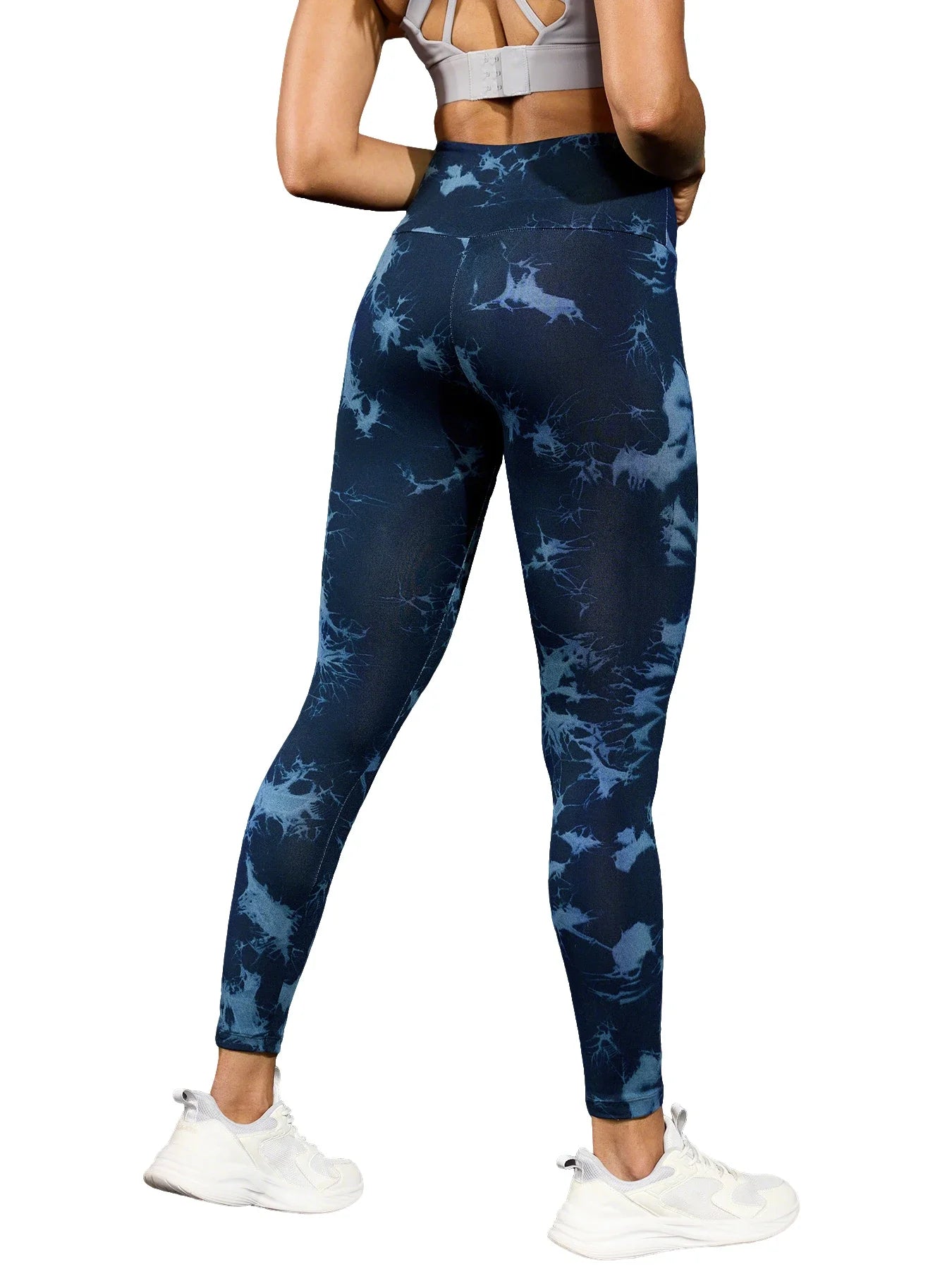 Leggings de teinture par nouage taille haute pour femmes, collants d'athlétisme, de Yoga, de course, de gymnastique, non transparents, Push Up, Fitness