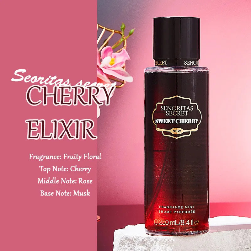 Sexuellement secret pour femme, parfum de fruits, brumisateur, breloque longue durée, parfum en porcelaine, vaporisateur pour le corps, désodorisant, 250ml