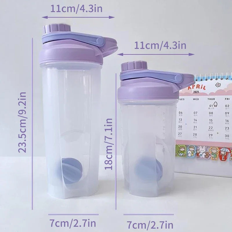 Sanrio – bouteille Shaker de Sport, bouteille de mélange de protéines de lactosérum et de poudre, bouteille de boisson en plastique Portable pour l'extérieur, Fitness, gymnastique