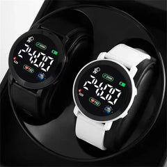 Ensemble de montres électroniques pour enfants, ensemble d'horloge numérique de Sport pour enfants, bracelet en Silicone, affichage LED, montre-bracelet pour filles et garçons