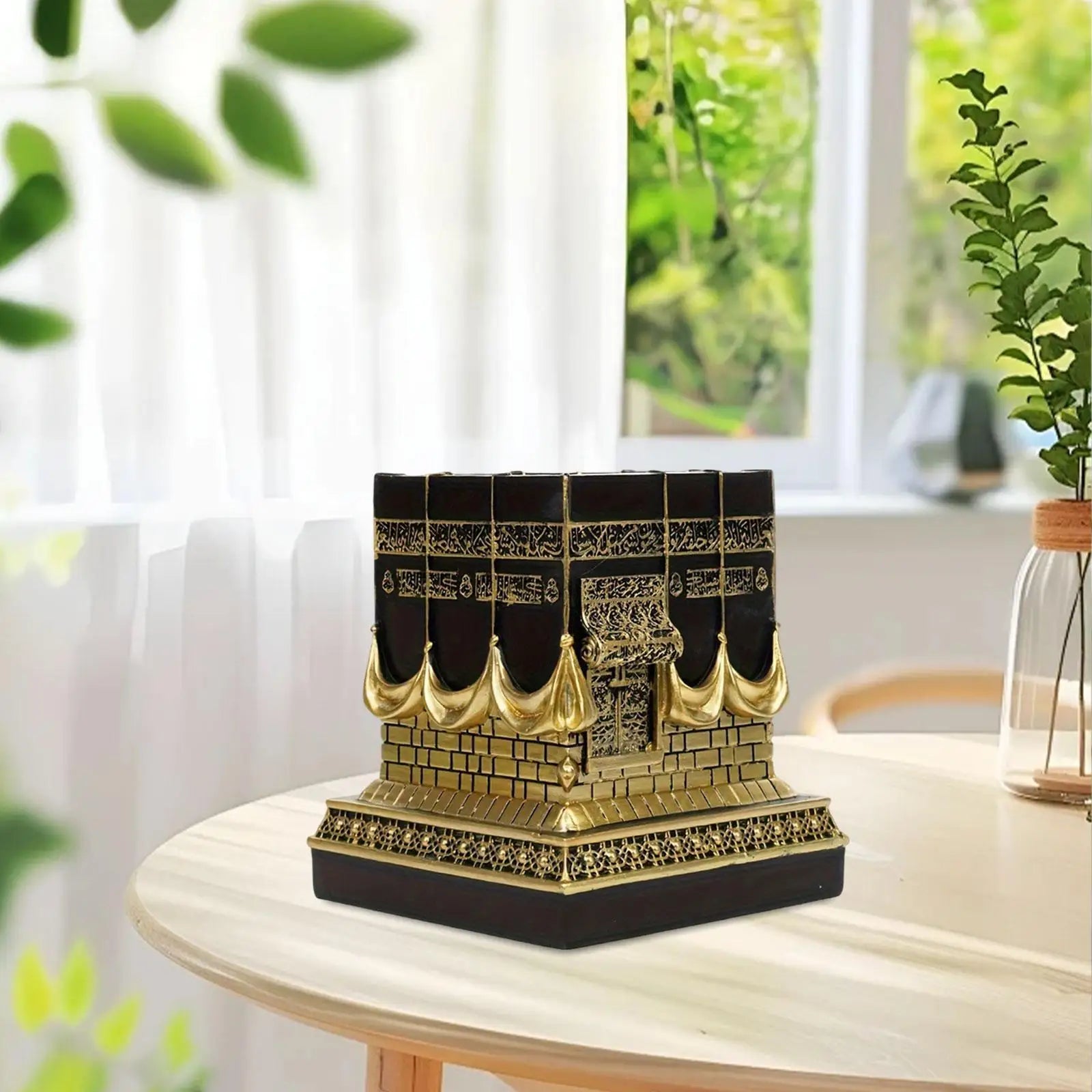 Statue de table artisanale, modèle de réplique islamique Kaba, pour la maison,