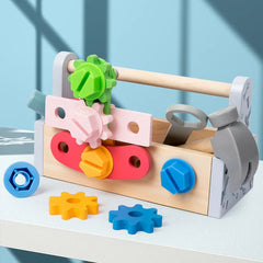 Jouets en bois, ensemble de jeu de Simulation, boîte à outils pour enfants, démontage d'écrou, assemblage de vis, jeux de réparation de Simulation, jouets sensoriels éducatifs