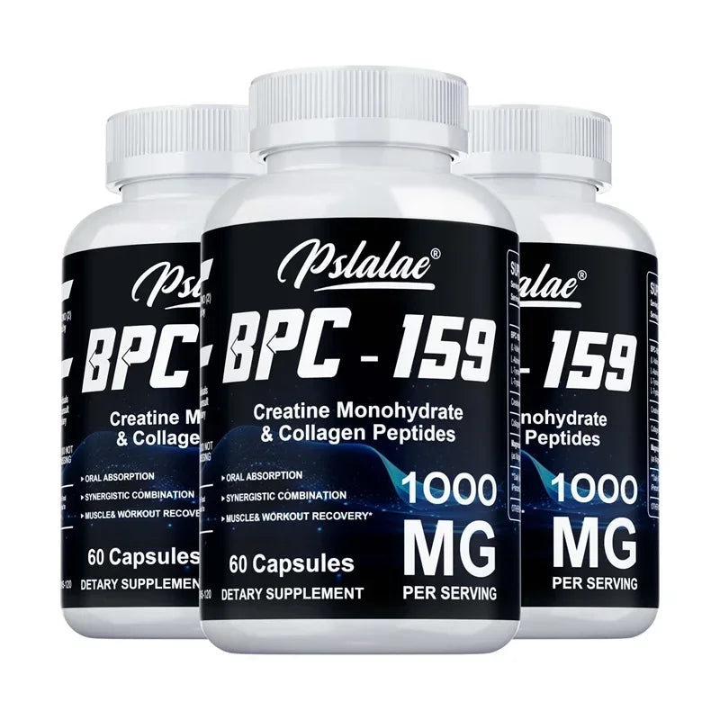 BPC-159, créatine monohydrate et peptides de collagène – Soutient la récupération musculaire et athlétique, améliore l'énergie et l'endurance