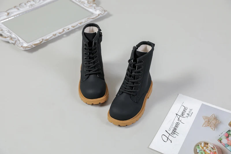 Bottes d'équitation pour enfants, chaussures de marque blanches, souples et décontractées à plateforme, nouvelle collection automne