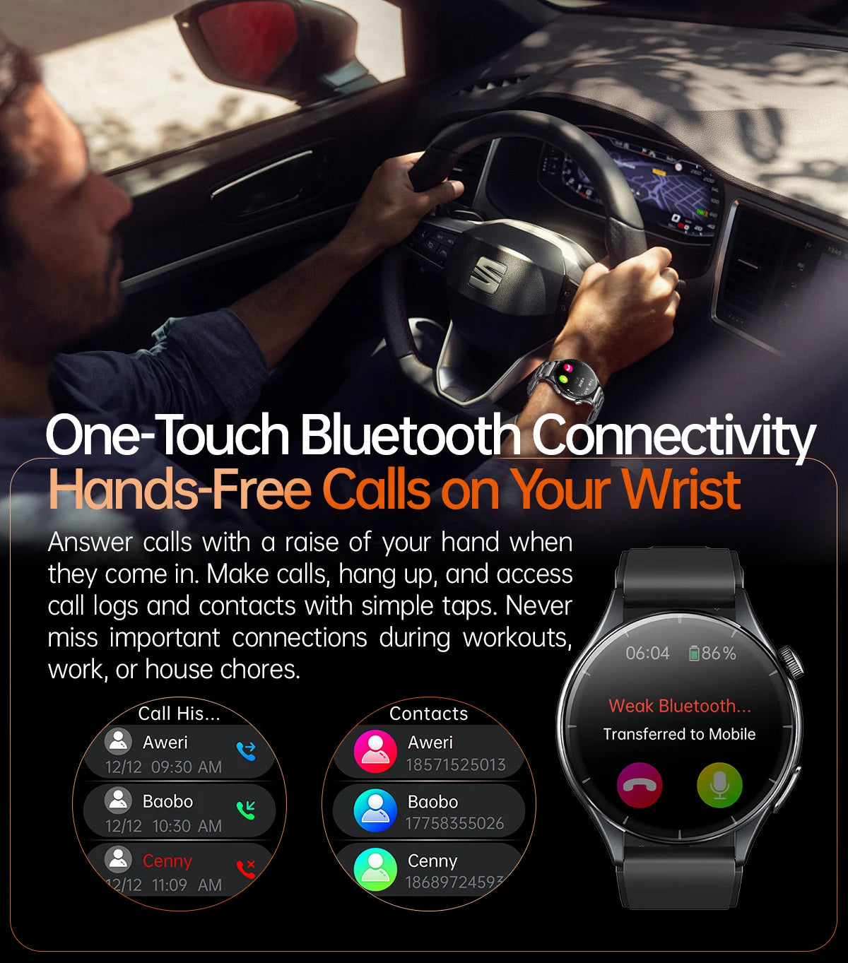 2025New surveillance de la santé acide uric pression artérielle oxygène sanguin analyse du corps montre intelligente ECG + PPG horloge montres intelligentes hommes pour IOS