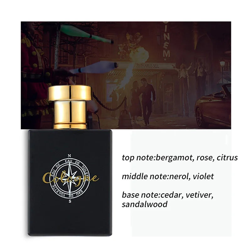 Amant noir pour hommes Cologne bois mélangé bois De santal Eau De Toilette parfum rafraîchissant longue durée déodorant parfum charmant
