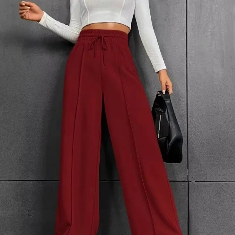 Women's athletic pants, straight leg, loose fit, wide leg, casual outdoor dance pants, Autumn 2025, new
