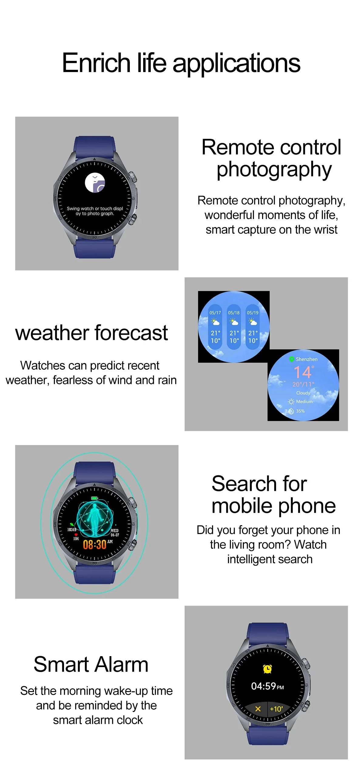 2025 nouvelle montre intelligente hommes pour huawei pression artérielle santé montre CES sommeil pulsé thérapeutique acide urique lipides sanguins graisse corporelle