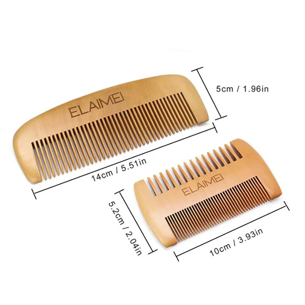 Kit de toilettage de barbe pour hommes, huile essentielle, baume avec ciseaux, peigne, brosse, ensemble de sang, style aléatoire, 03/Care, 6 pièces