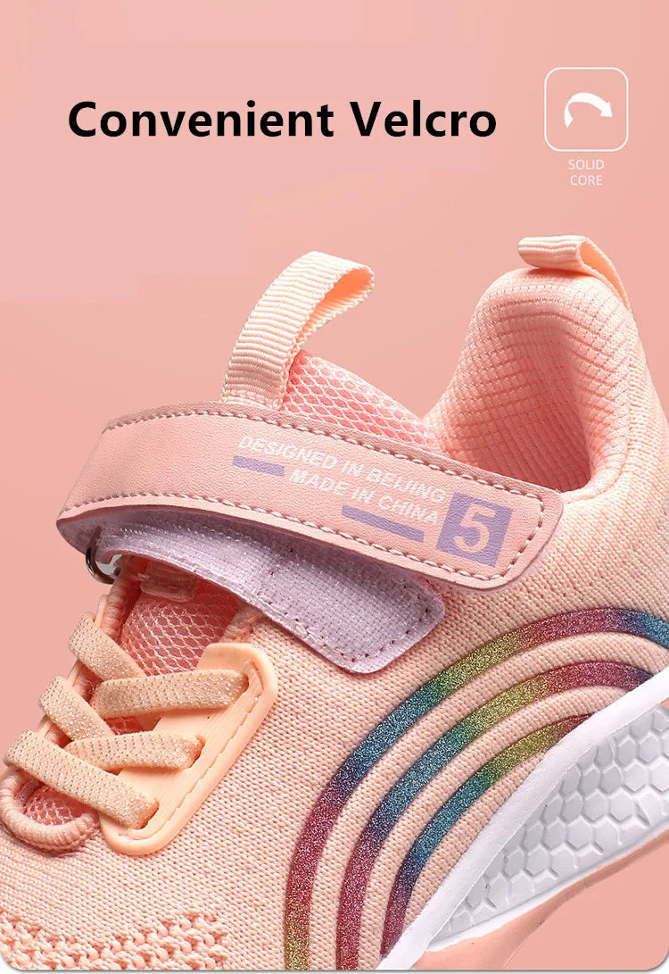 Nouveau Design rouge formateurs chaussures pour enfants filles confortable plate-forme fille chaussures de sport grande taille 38 enfants baskets de course