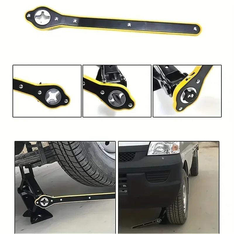 Clé à cliquet pour voiture, cric permettant d'économiser du travail, cric à ciseaux, roue de pneu de Garage, poignée, clé permettant d'économiser du travail, outils de réparation automobile
