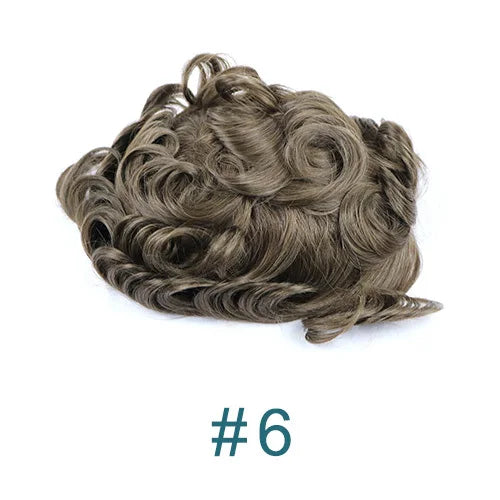 100% cheveux humains hommes toupet naissance des cheveux naturelle pleine peau Pu Base Durable mince 0.1mm hommes perruques unité de remplacement prothèse capillaire