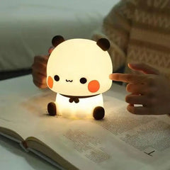 Mignon Panda veilleuse LED Squishy nouveauté Animal tactile lampe de nuit 3 Modes Dimmable bébé enfants chambre veilleuse Pat lampe