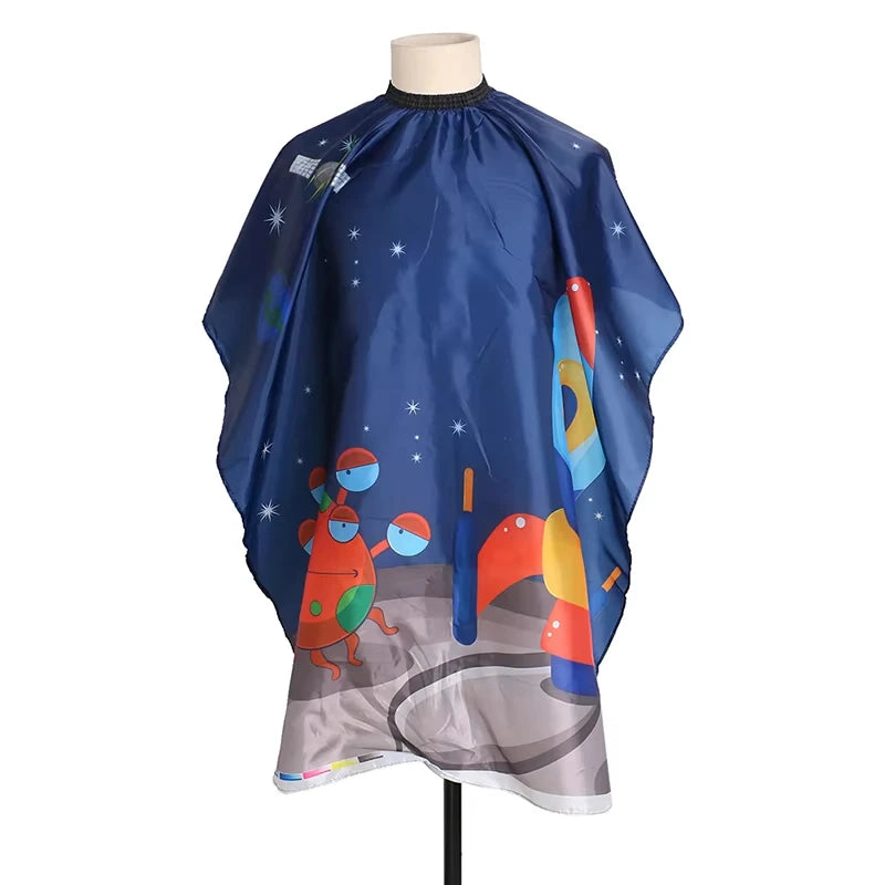 Cape de coiffure pour enfants, dessin animé mignon, robe de coiffure, salon de coiffure, tissu de coiffeur pour enfants
