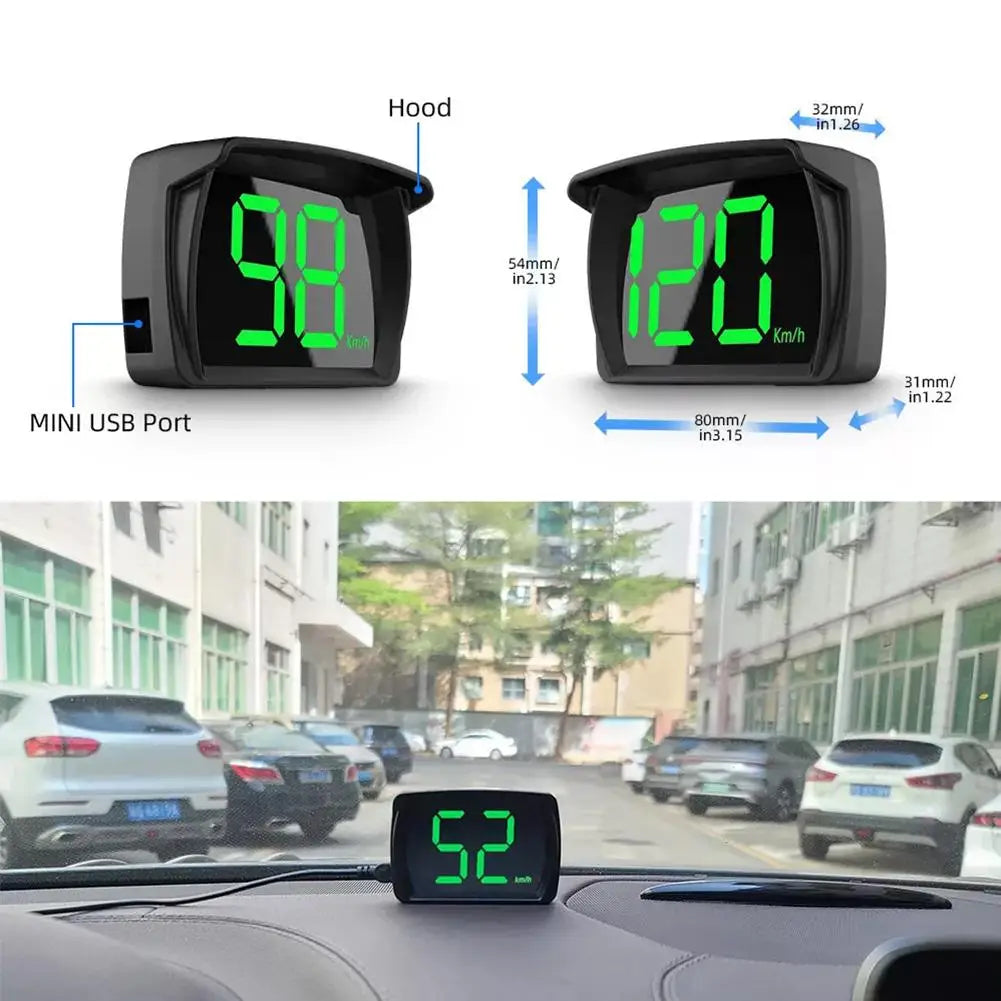 Voiture tête haute HUD affichage GPS compteur de vitesse vitesse KMH numérique HUD GPS + Beidou double Chipsets pour toutes les voitures camions électronique