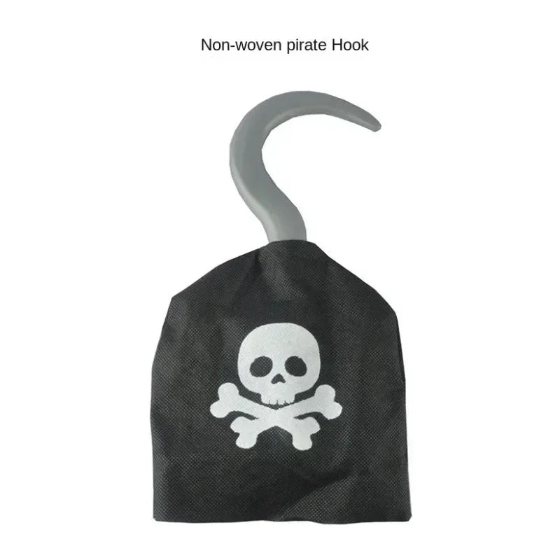 Costume de cosplay pour enfants, glaçage noir, chapeau en visière, ensemble de crochets et de sacs pour enfants, fête à thème d'Halloween, habillage pour garçon, 7,5