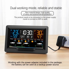 Tuya WIFI Station météo intelligente écran couleur APP contrôle météo réveil intérieur et extérieur température humidité mètre