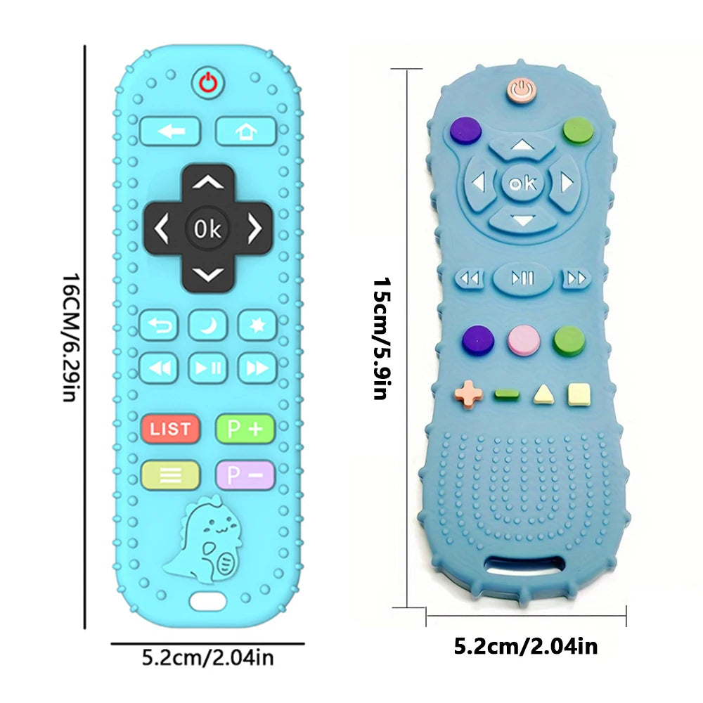 Anneau de dentition en Silicone Montessori pour bébé, jouets sensoriels avec télécommande pour tout-petits, cadeau pour garçons et filles