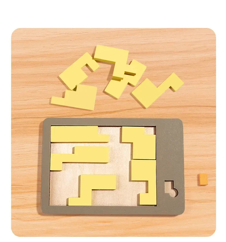 Puzzles géométriques en bois défi Impossible combustion du cerveau décompression esprit casse-tête Puzzle pour adultes enfants
